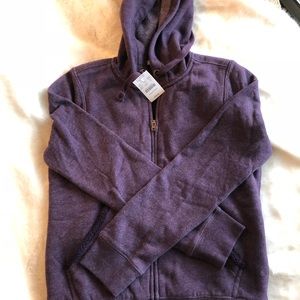Purple J. Crew Zip-Up Sweatshirt